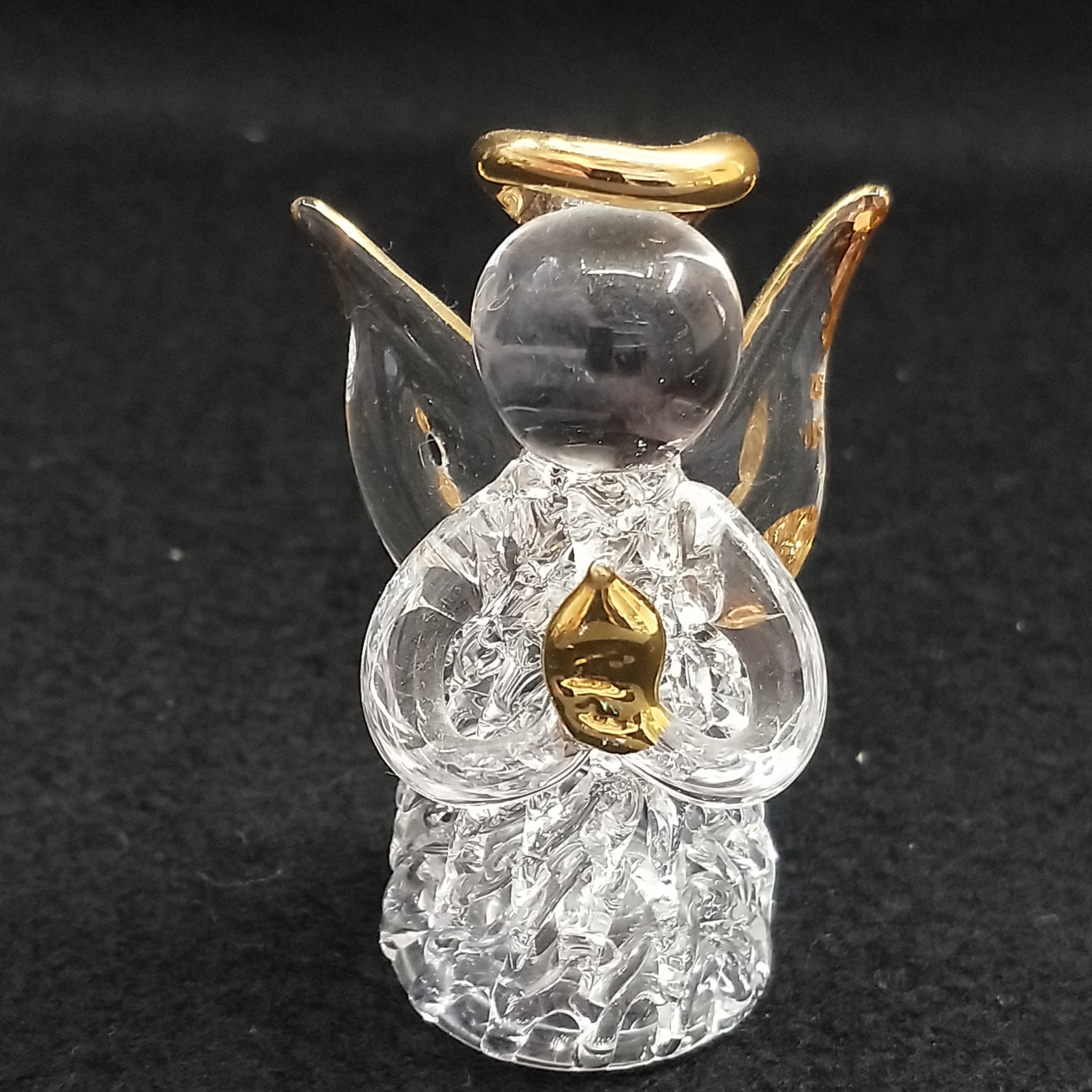 5cm玻璃拉丝小天使  烤金 7860-56