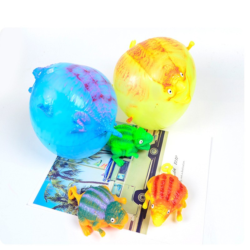 亚马逊爆款创意新奇特玩具TPR可吹气动物发泄玩具充气恐龙波波球详情图3