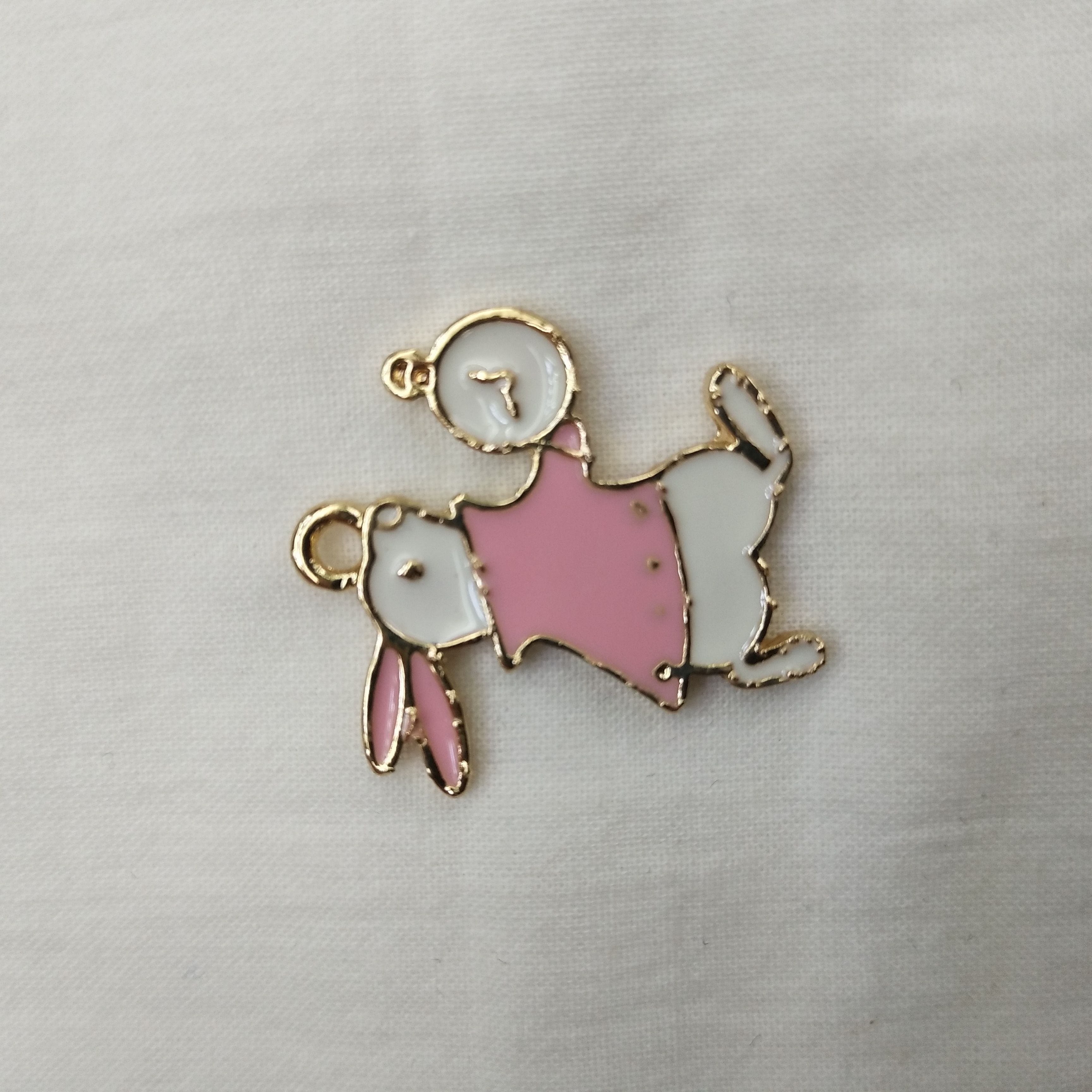 DIY handcrafted jewelry accessories: Alloy, simple single oil-dripping cartoon pendant, decorative earrings (100ps per pack), rabbit animal