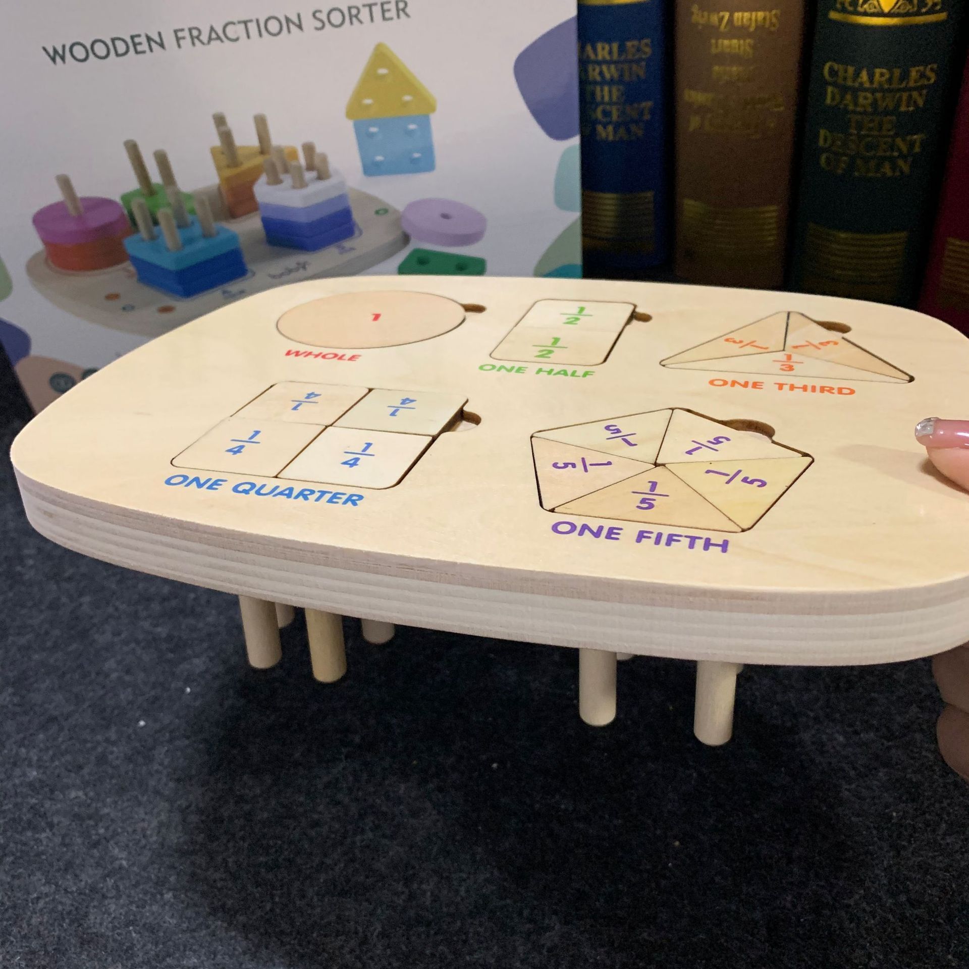 boby Intelligence Geometric Shape Matching Column Building Blocks are wooden toys for early education of 1-2-3 years old babies to develop intelligence Specification image