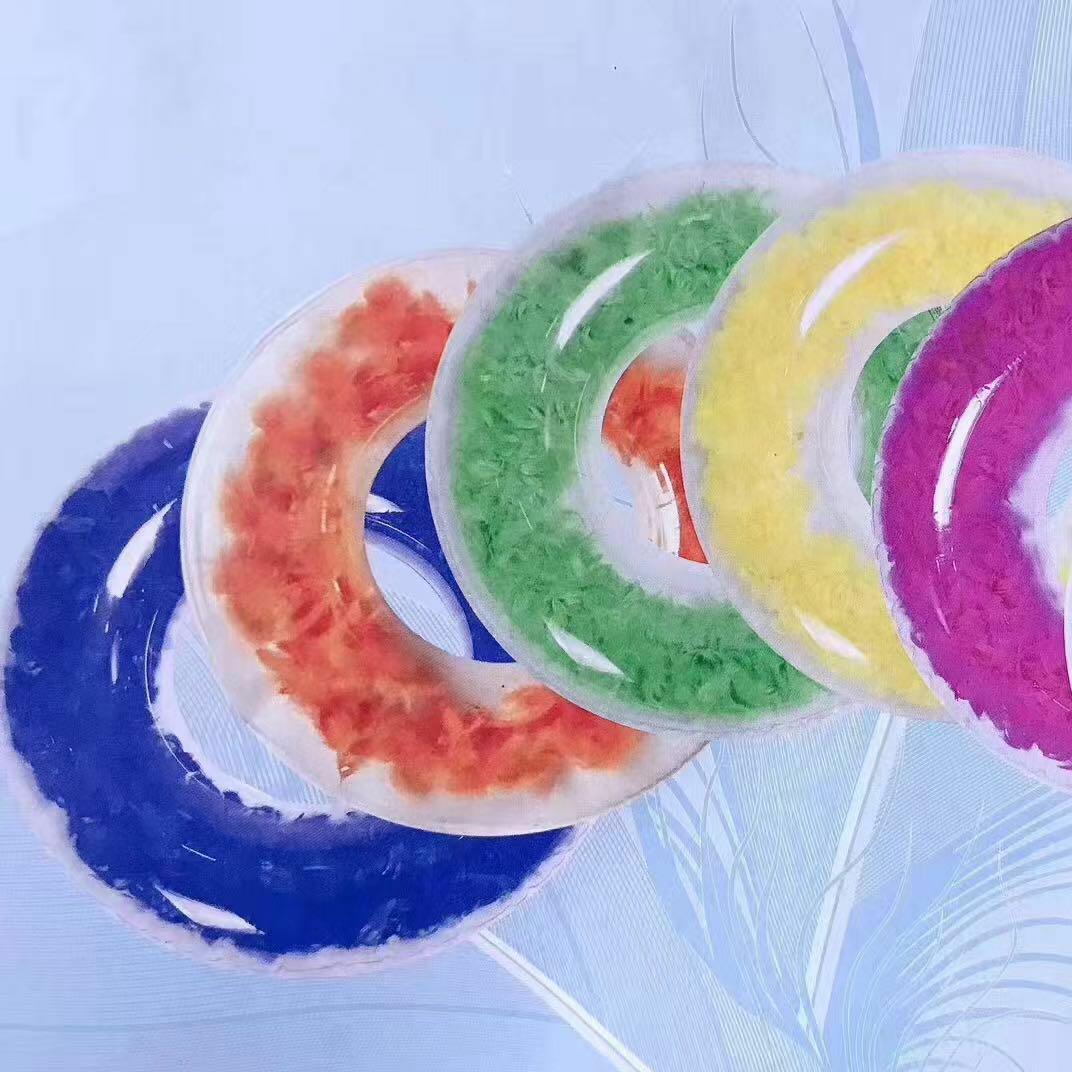 水上用品工厂PVC 70CM 羽毛游泳圈 啸龙玩具厂批发直售
