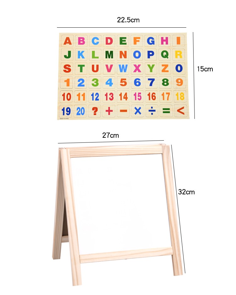 Wooden toys for learning to draw, cultivating graffiti and writing, combining education with entertainment. Parent-child games are combined to allow children to learn and grow while having fun. 822 comes with a letter sticker board detail image 16