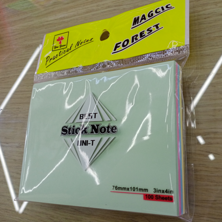 3*4 color laminated sticky note paper