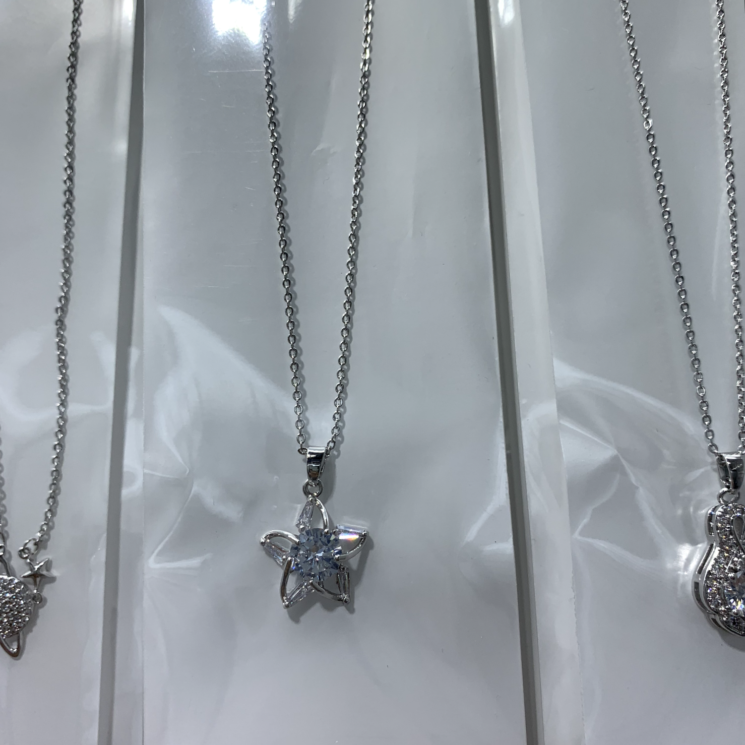Vintage classic environmental protection collarbone chain necklace copper micro-inlaid rose gold white gold!!