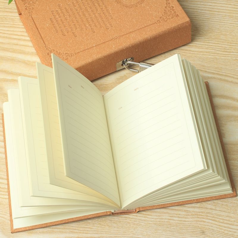 日记本带锁本子礼盒装多功能笔记本简约文艺笔记本厚 启程