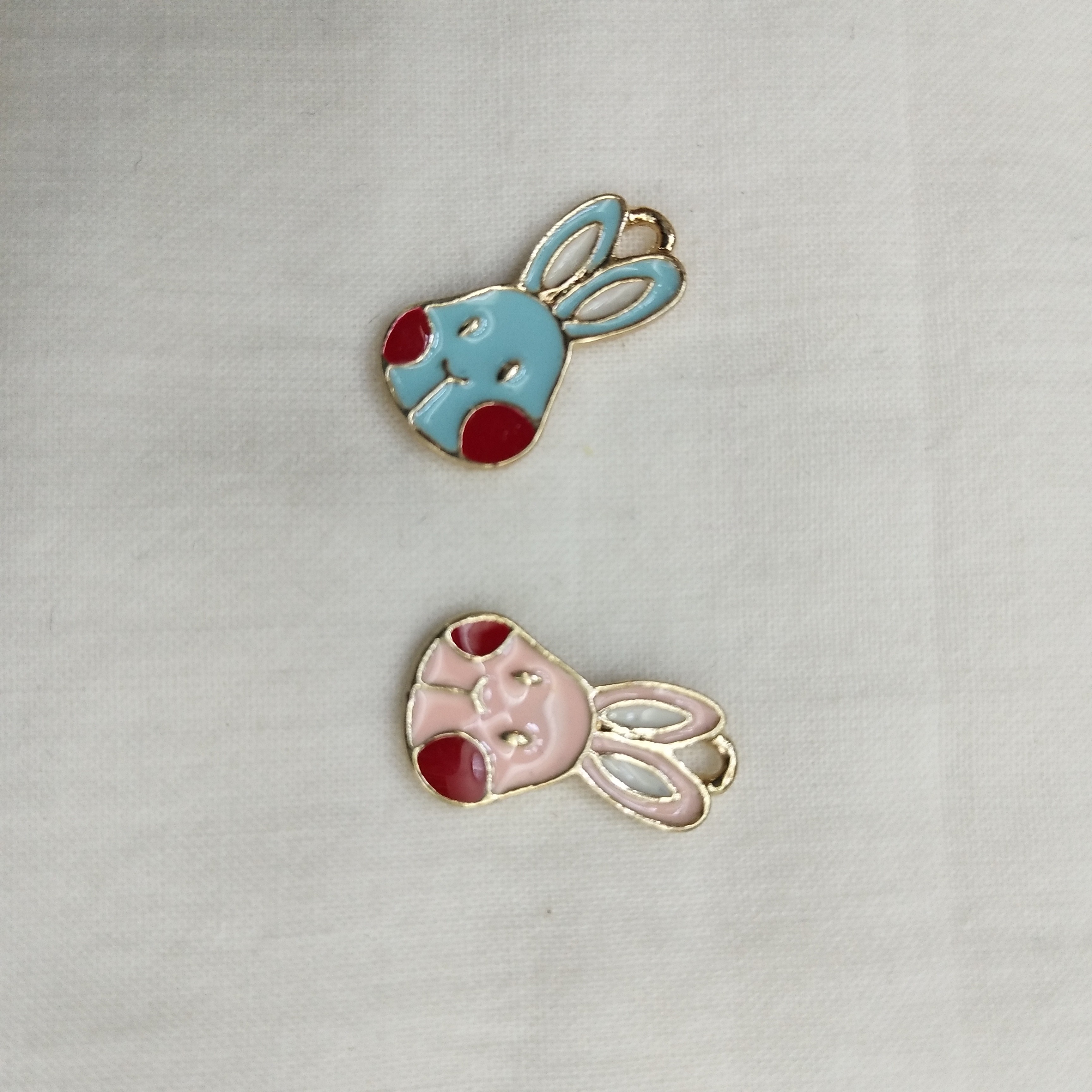 DIY handmade jewelry accessories, alloy simple single animal oil drip rabbit cartoon pendant, decorative earrings (100ps/ pack) detail image 3