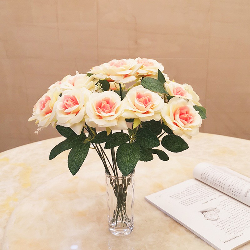 仿真玫瑰花假花装饰花布置婚庆墙背景墙人造假花详情图7