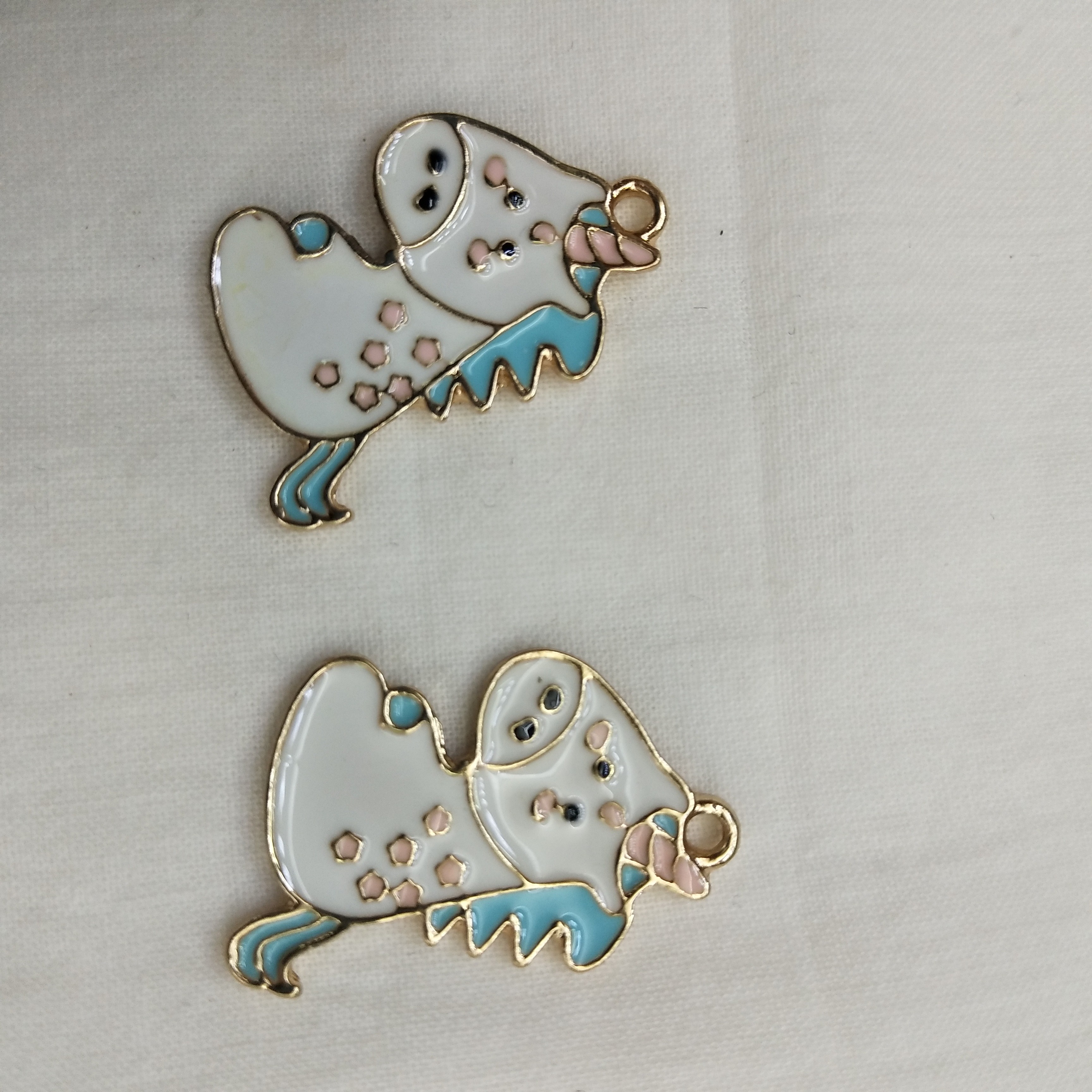 DIY handmade jewelry accessories: Alloy, simple single oil-dripping Macaron pendant, decorative earrings (100ps/ pack) detail image 3