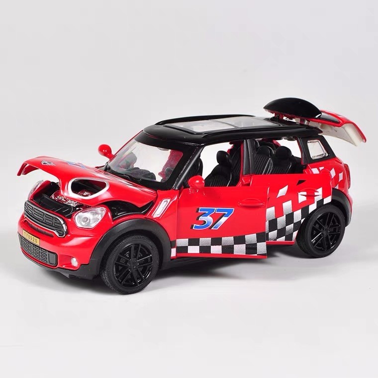 Foreign trade alloy car model, small police car, small model car, fire engine, police car (boxed), small alloy car detail image 3
