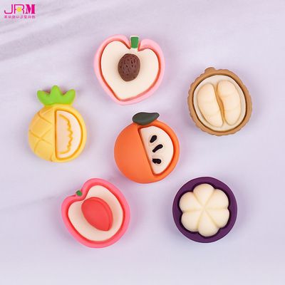 diy磨砂水果卡通配件儿童发圈发夹配件手机壳钥匙扣贴片饰品