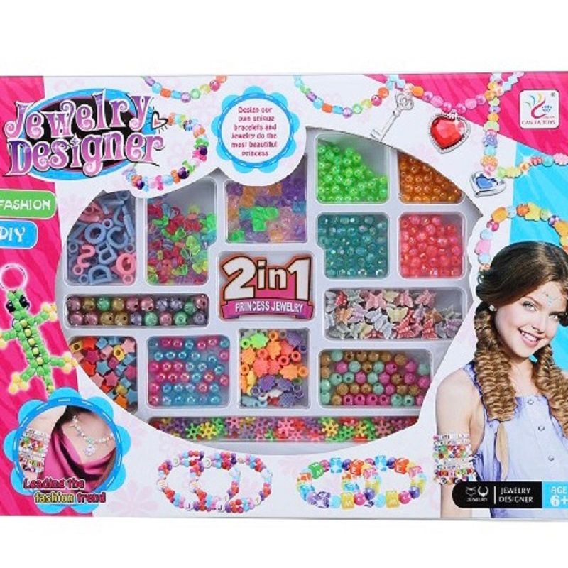 SH077051儿童diy手工串珠玩具 女孩手链项链材料益智玩具套盒