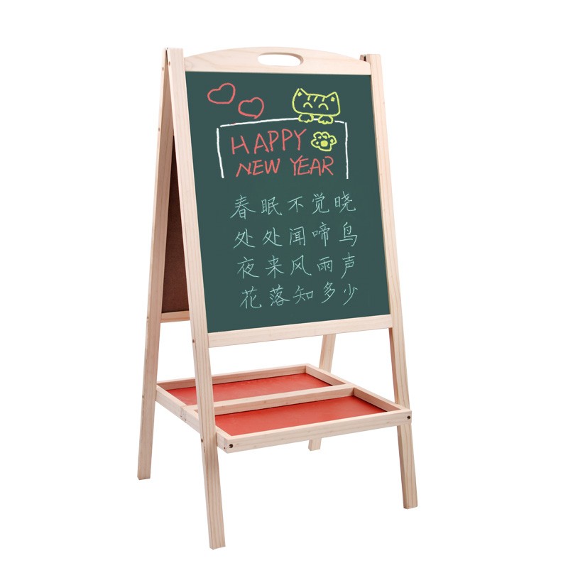 The wooden toy helps children learn to draw, cultivate graffiti and writing, and combines education with entertainment. The parent-child game combination allows children to learn and grow while having fun. 812 folding double-sided large drawing board for early childhood education detail image 15