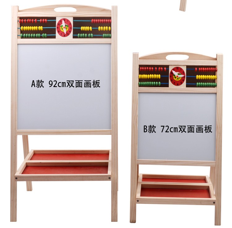 The wooden toy helps children learn to draw, cultivate graffiti and writing, and combines education with entertainment. The parent-child game combination allows children to learn and grow while having fun. 812 folding double-sided large drawing board for early childhood education detail image 9