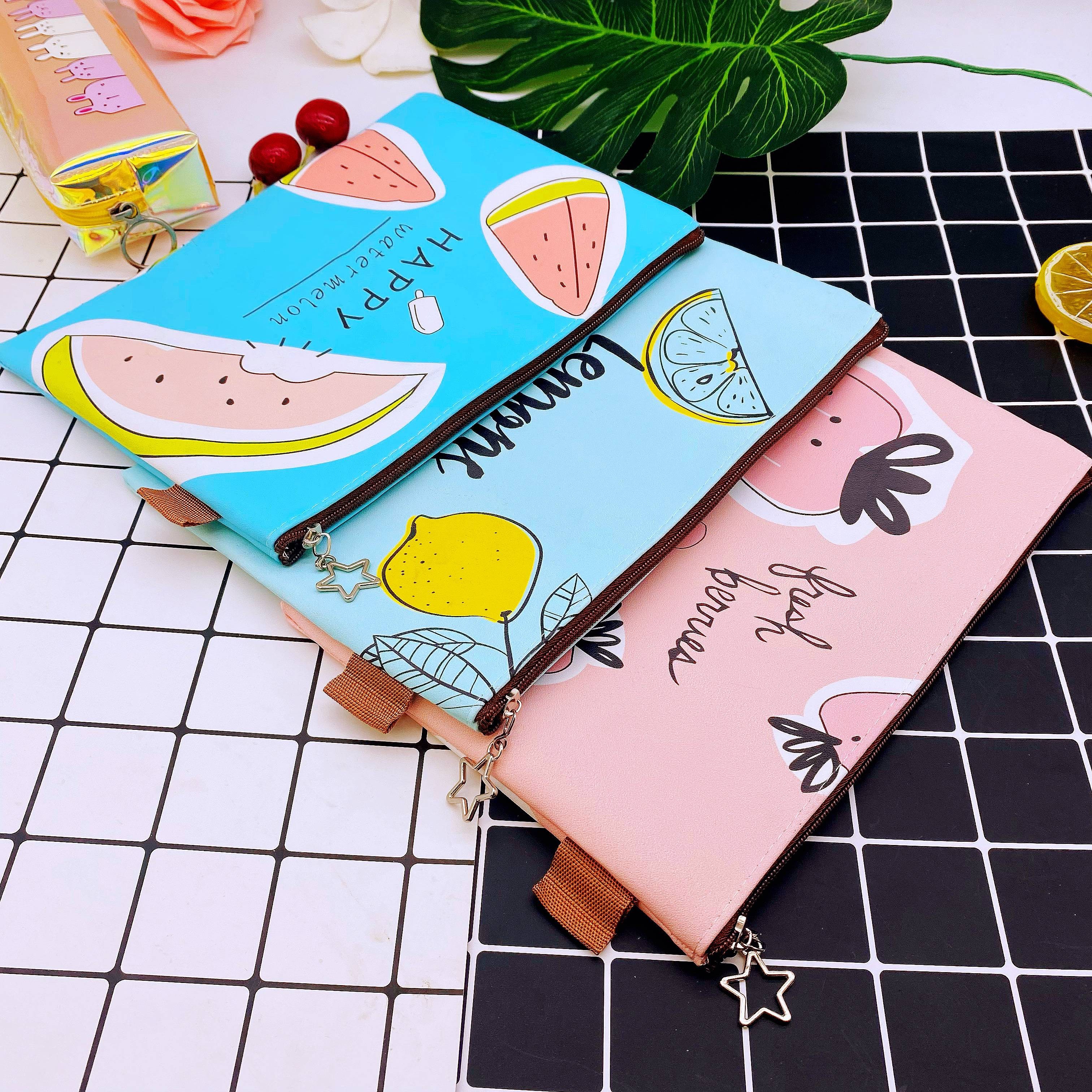 The A5 Large-Capacity Stationery And Pen Bag For Primary And Secondary School Students Is Designed In A Rectangular Shape With A Variety Of Styles full figure