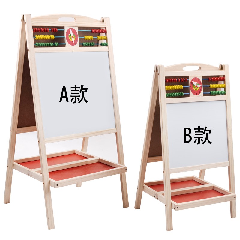 The wooden toy helps children learn to draw, cultivate graffiti and writing, and combines education with entertainment. The parent-child game combination allows children to learn and grow while having fun. 812 folding double-sided large drawing board for early childhood education detail image 17