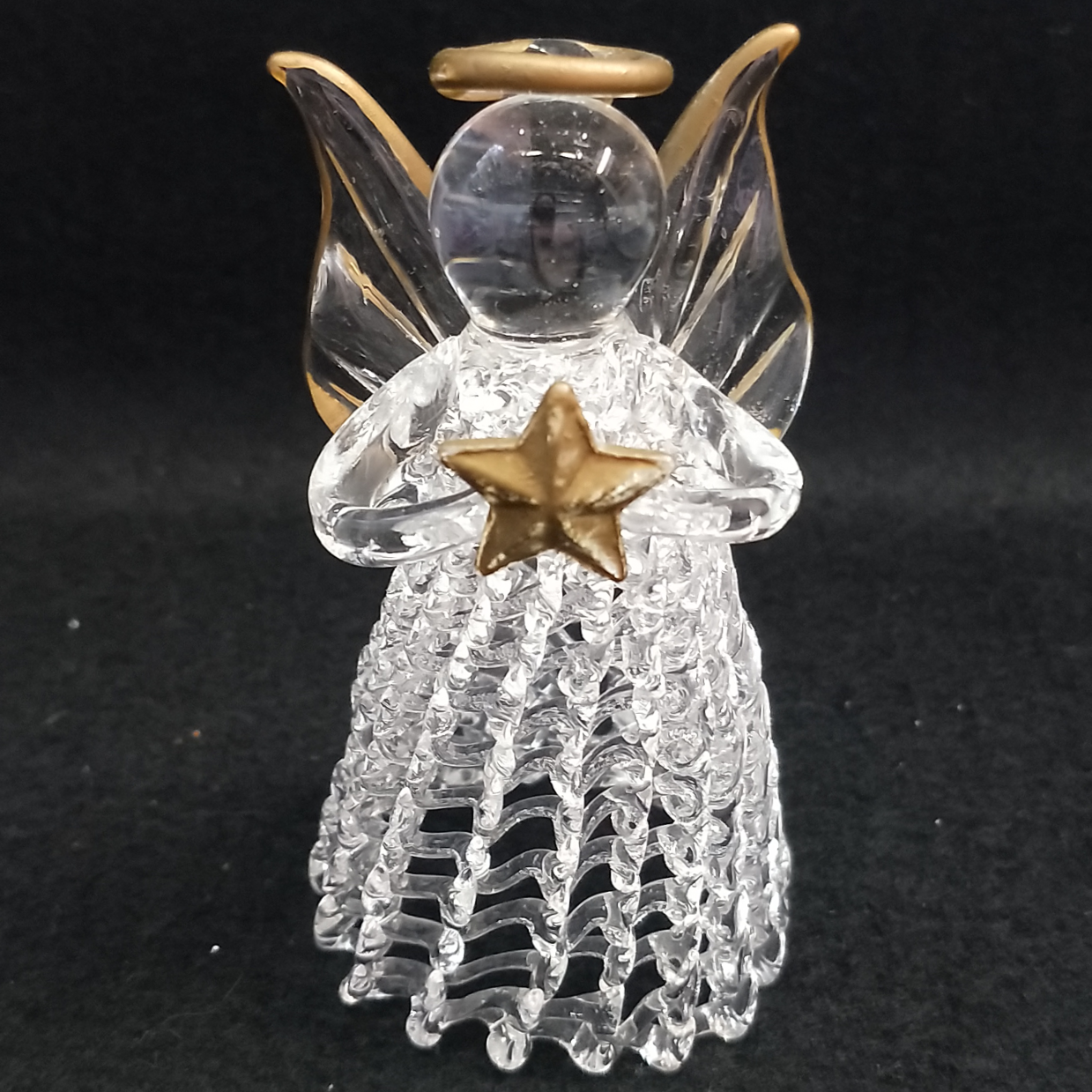 7cm玻璃拉丝小天使  画金 7860-60