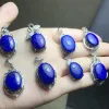 Bright crystal jewelry, natural Afghan lapis lazuli pendant, set in national standard 925 sterling silver details Picture