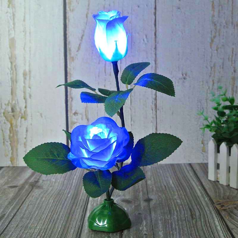 Luminous rose simulation flower optical fiber lantern Valentine's Day gift flash colorful electronic toy handicraft