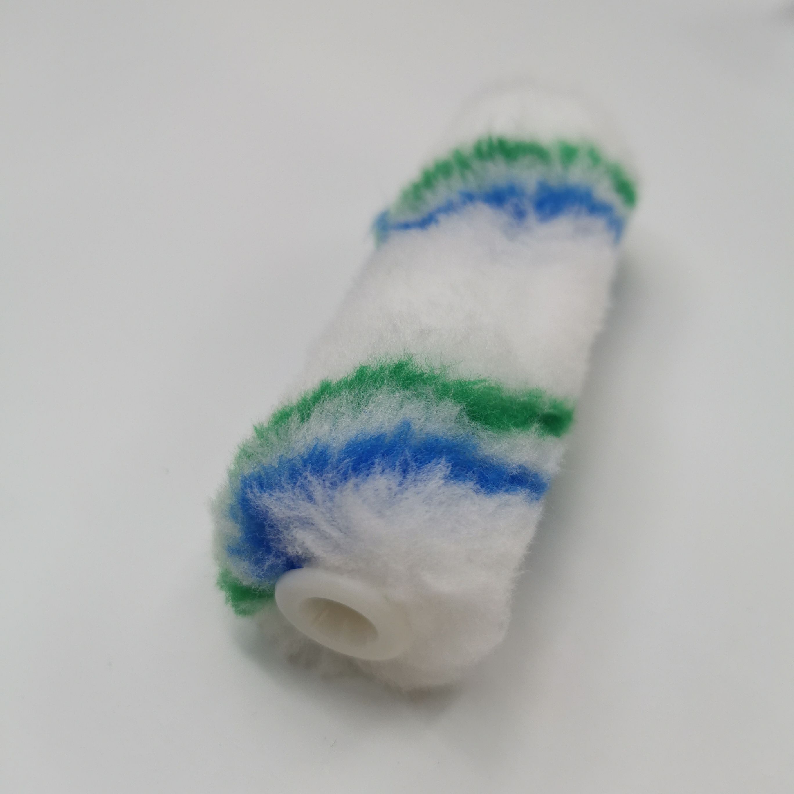 Mini small bristle sleeve, 4-inch thumb roller bristle sleeve, wall painting tool, no blind spot roller, one bristle sleeve, blue and green strips, customizable in various specifications and colors