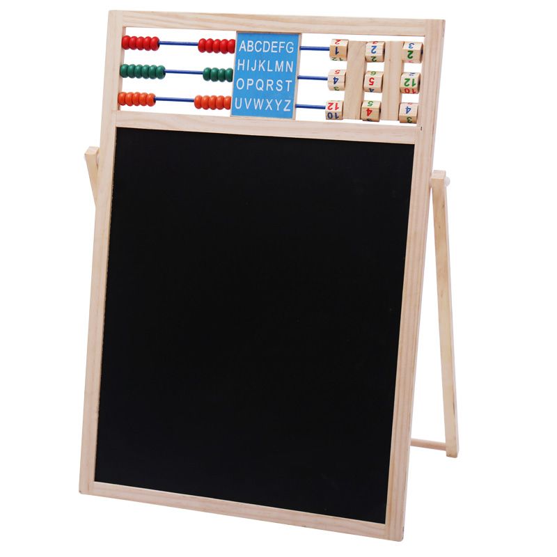 Wooden toys for learning to draw, cultivating doodling and writing, combining education with entertainment. Parent-child game combinations allow children to learn and grow while having fun. Multi-functional learning drawing board Model B details Picture