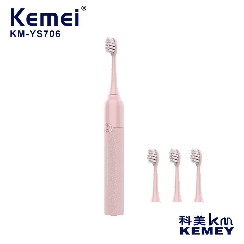 Cross-border manufacturers directly powered moving toothbrush KM-YS706 three-color optional USB rechargeable electric toothbrush