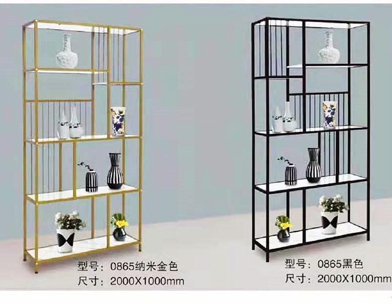 吕字家具铁艺屏风隔断置物架客厅玄关餐厅装饰创意工业风书架现代详情4