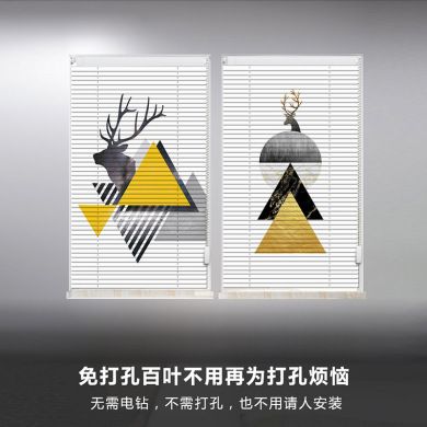 Manufacturers supply home bathroom bathroom hole free digital printing aluminum alloy louver curtain lift shading curtain full figure