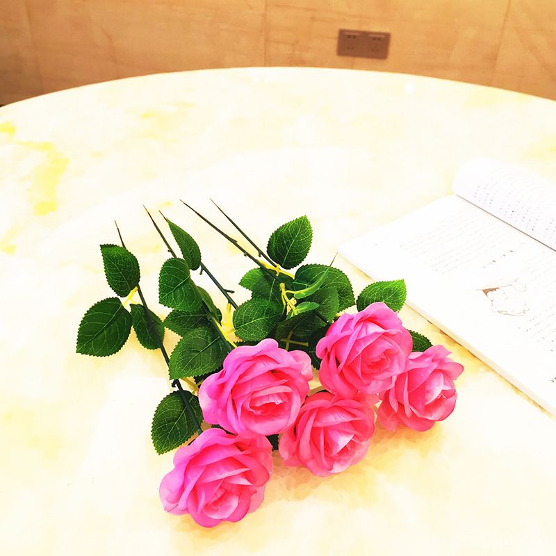 仿真玫瑰花假花装饰花布置婚庆墙背景墙人造假花细节图