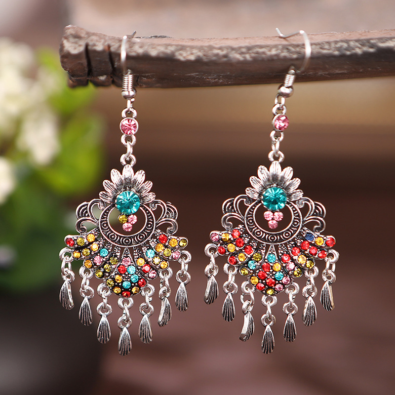 New fashionable, stylish, versatile and simple women's earrings, ethnic style bestsellers, 68 Ya Xin Specification image