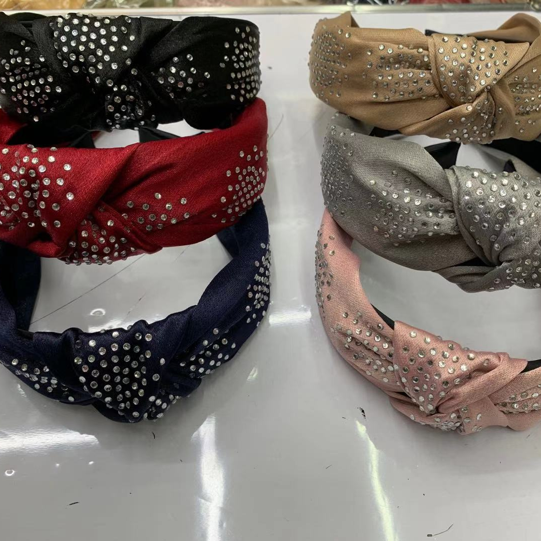 Pequeño taladro cruzado nudo pelo hoop versión coreana moda versátil tendencia resistente look nudo pelo hoop galo-top