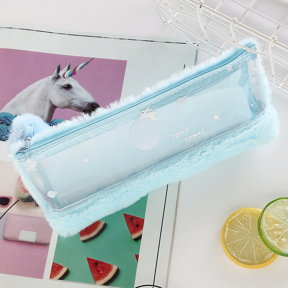 Factory Direct Sales, Creative And Popular Plush Planet Rabbit Pen Case, New Type Of Storage Stationery Box For Primary And Secondary School Students Item Picture