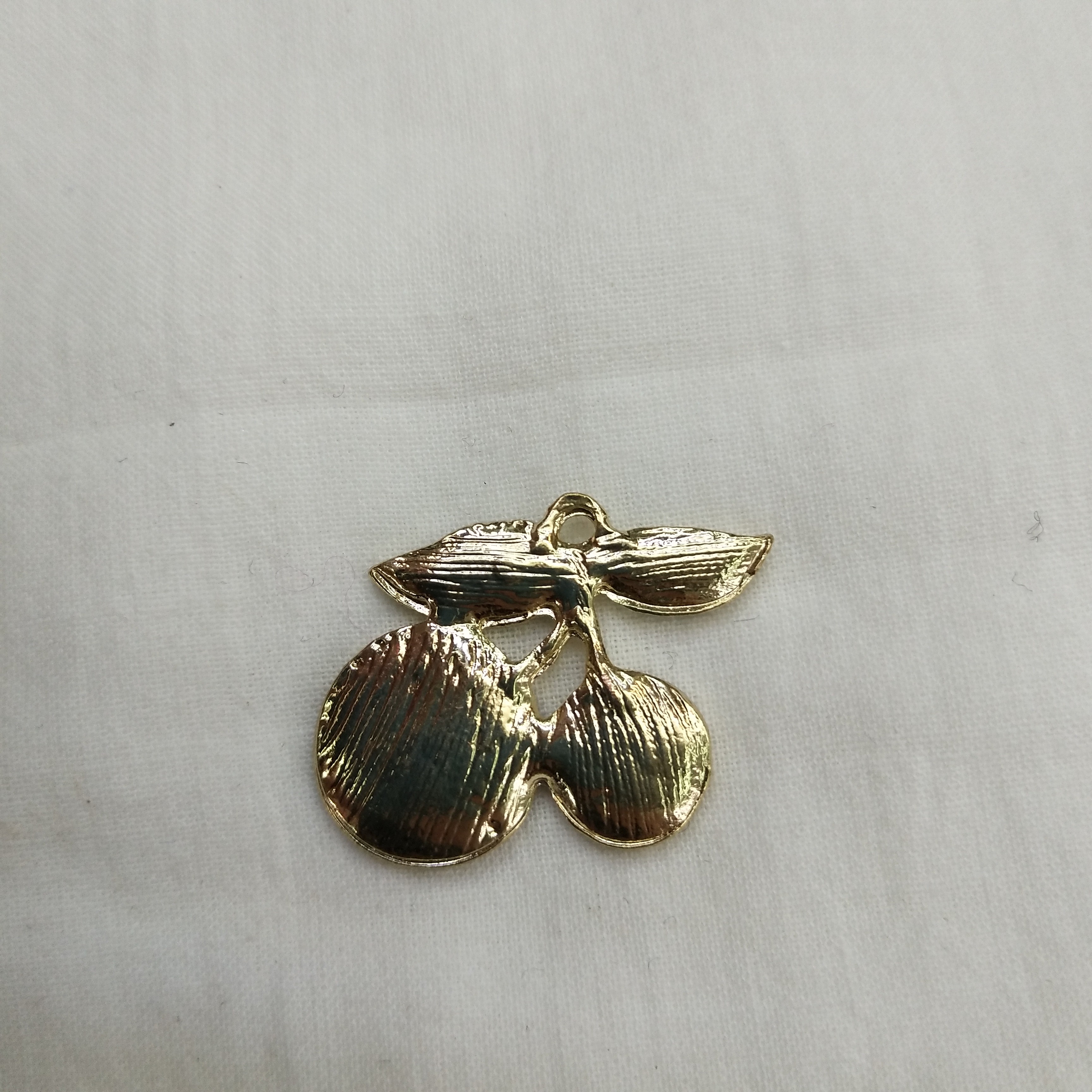 DIY handcrafted jewelry accessories: Alloy, simple single oil-dripping cartoon pendant, decorative earrings (100ps per pack), fruits, cherries detail image 2