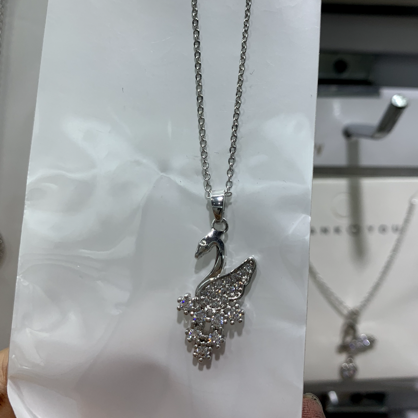 Vintage classic environmental protection collarbone chain necklace copper micro-inlaid rose gold white gold ✘