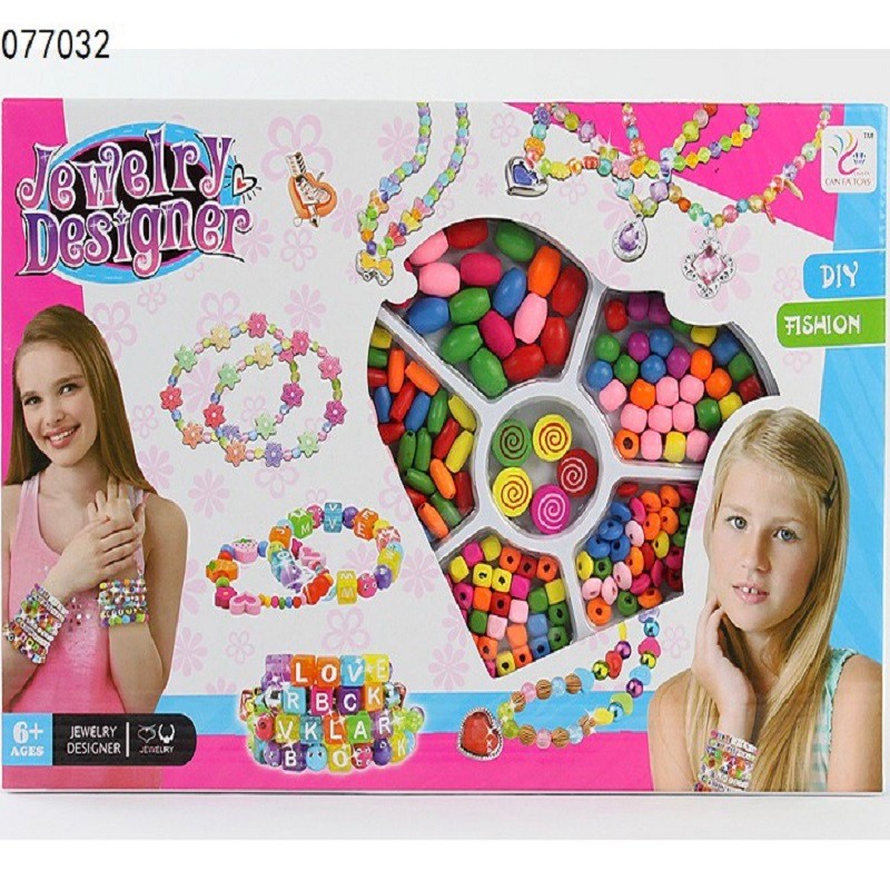 SH077032儿童diy手工串珠套盒 女孩手链项链材料益智玩具厂家热销详情图1