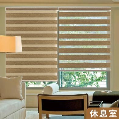 Double-layer light shading soft gauze curtain office bathroom bathroom louver soft gauze curtain Item Picture