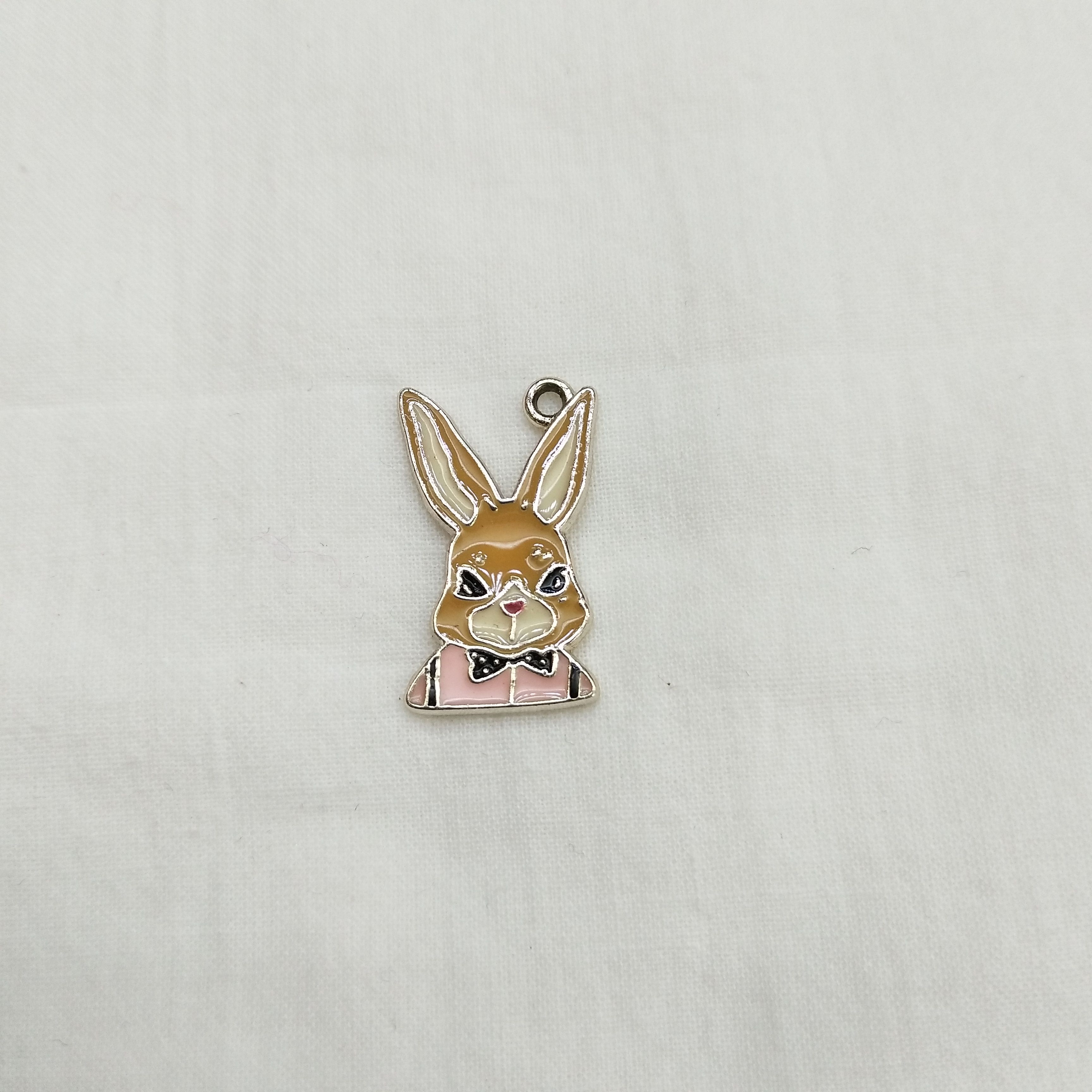 DIY handmade jewelry accessories: Alloy, simple single oil-dripping coat, rabbit cartoon pendant, decorative earrings (100ps/ pack)