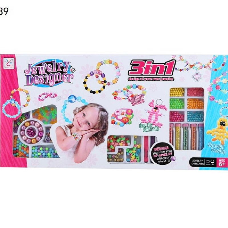 SH077039儿童diy手工串珠套盒 女孩手链项链材料益智玩具厂家热销