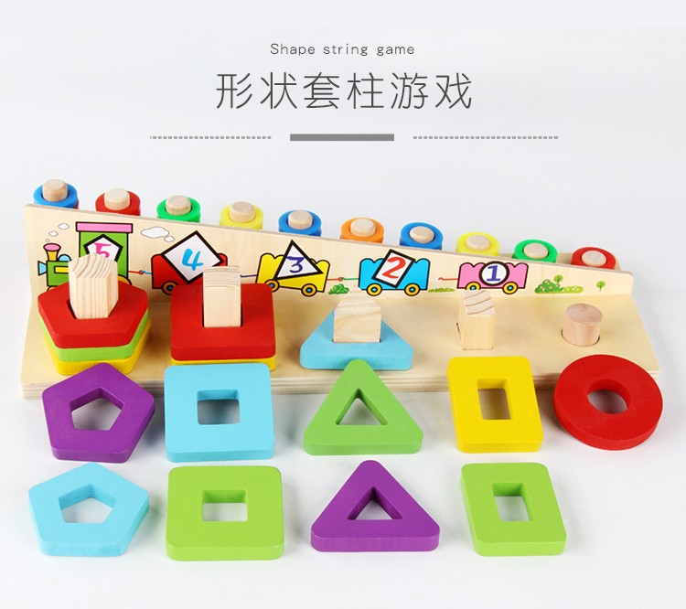 This is a newly designed and crafted wooden toy, a donut number column game, an educational and educational game for parents and children pic 14