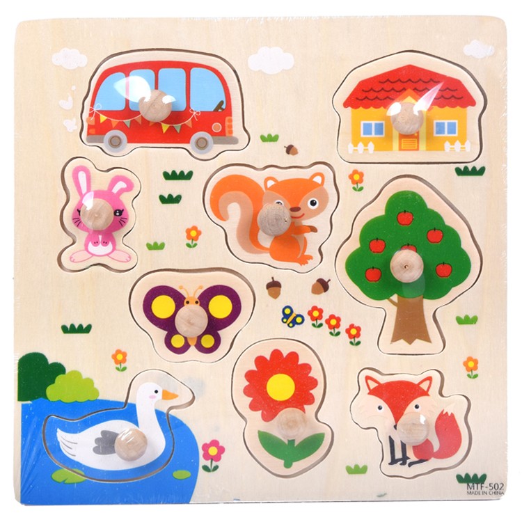 Four types of heat transfer hand-holding boards for early education and intelligence development can help children exercise their flexibility, enhance hand-eye coordination, fine motor skills, concentration and endurance by recognizing the shapes and colors of animals pic 12