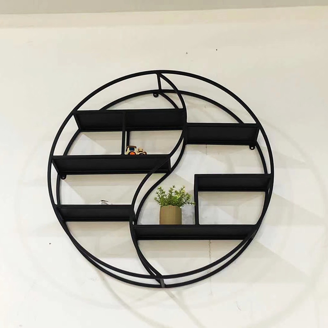 吕字家具-墙上铁艺置物架承重力强创意洗澡间墙壁装饰壁挂厨房收纳层架详情5