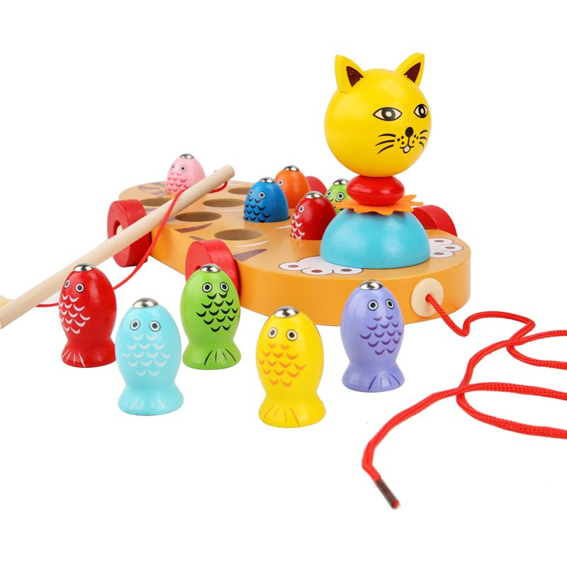 The duckling and kitten fishing model is designed with a strong magnetic force, making it convenient for children to fish. The animal-shaped trailer is designed with bright colors and enhanced three-dimensional effect Specification image