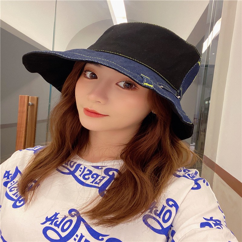 牛仔口袋拼接渔夫帽时尚潮牌百搭渔夫帽详情图3