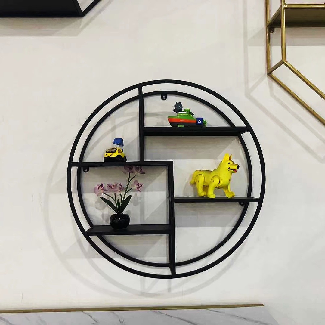 吕字家具-墙上铁艺置物架承重力强创意洗澡间墙壁装饰壁挂厨房收纳层架详情3