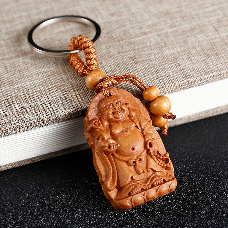 Flat keychain big-bellied Buddha