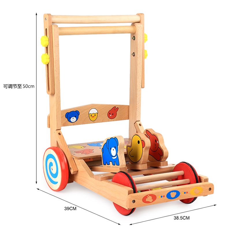 The high-quality wooden baby walker is exquisitely crafted. The fresh touch of the original wood and the multi-functional shape outline the atmosphere of the baby walking, making it interesting. The wooden baby walker offers a unique feeling Item Picture