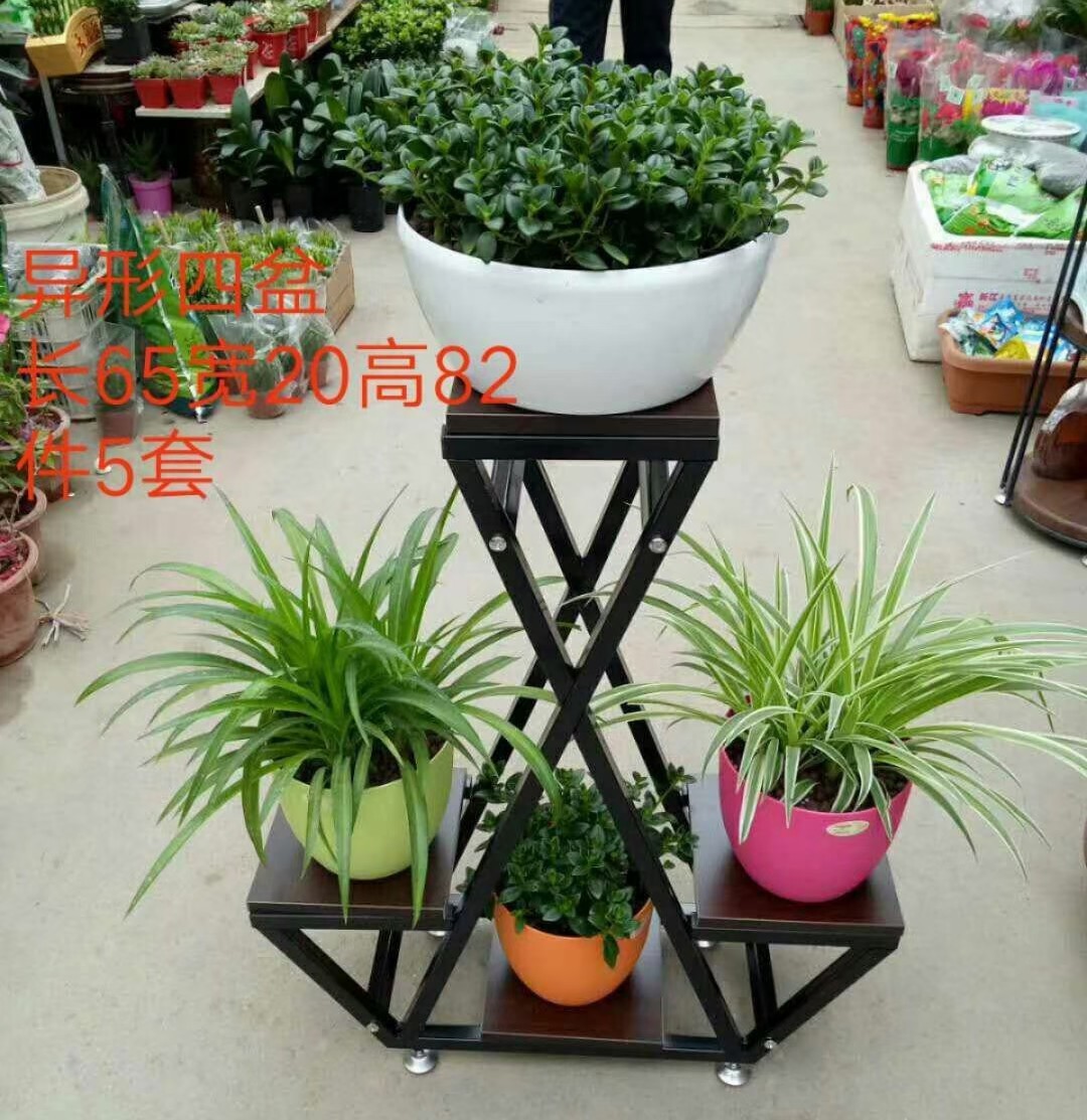 吕字家具-欧式花架阳台铁艺室内客厅落地式多层简易绿萝吊兰多肉办公室架子详情7