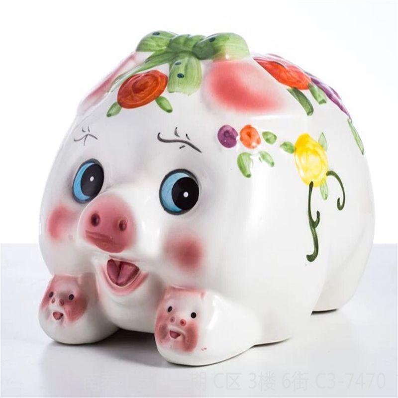 Nantai ceramic pig hand-painted piggy bank