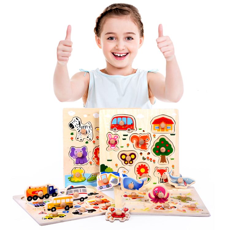 Four types of heat transfer hand-holding boards for early education and intelligence development can help children exercise their flexibility, enhance hand-eye coordination, fine motor skills, concentration and endurance by recognizing the shapes and colors of animals Application Scenario