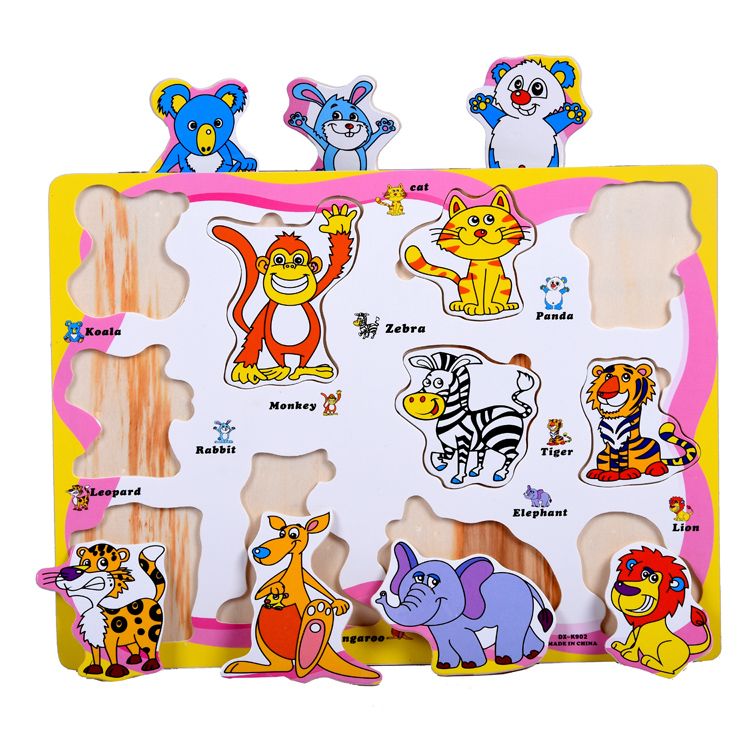 Wooden toys, intelligence jigsaw puzzles, early education, cognitive logical thinking ability cultivation, helping babies learn to order clearly and organize, flat board jigsaw puzzles, three-dimensional jigsaw puzzles, children's jigsaw puzzles, children details Picture