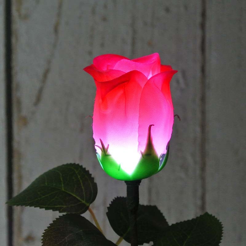 迷你小花束母亲节礼物礼盒礼品 浪漫LED七彩玫瑰花永生花居家装饰详情图3